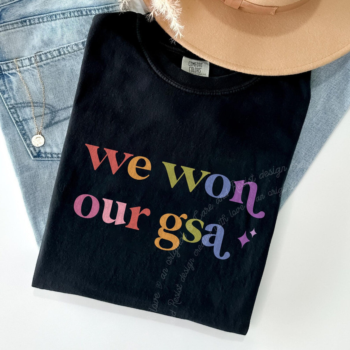 We Won Our Gsa Care & Resist tee in Black
