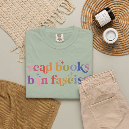 Read Books Ban Fascists Comfort Colors Unisex T-Shirt