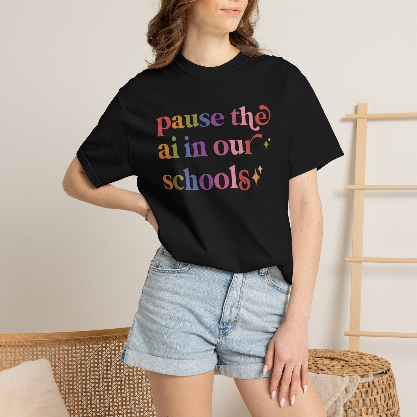 Pause the Ai in Our Schools Comfort Colors Unisex T-Shirt