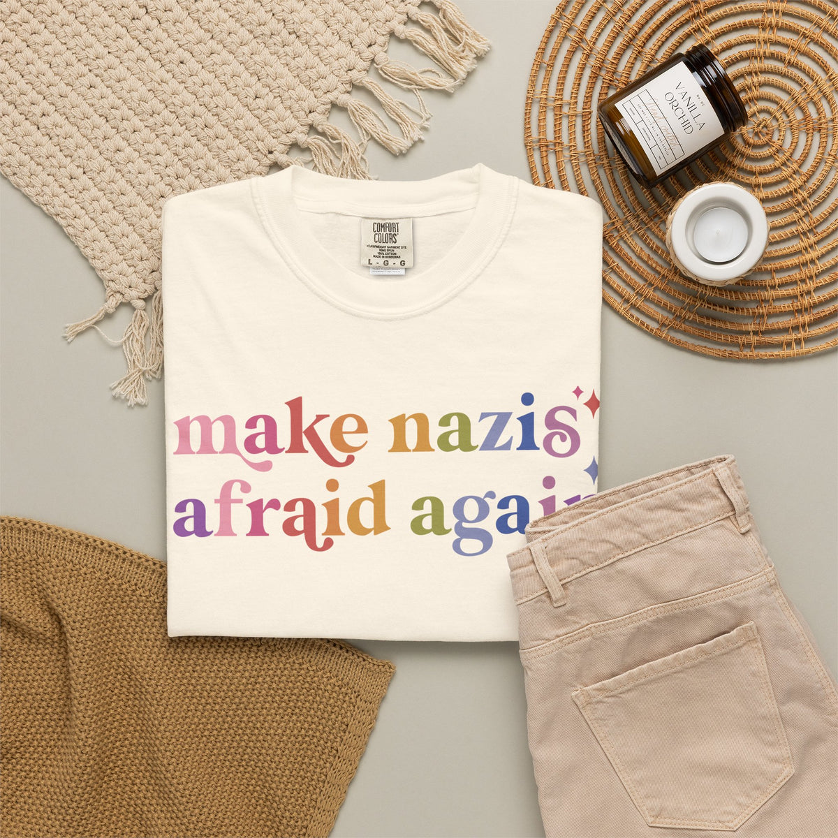 Make Nazis Afraid Again Comfort Colors Unisex T-Shirt