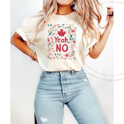 Yeah, No Care & Resist progressive t-shirt in Ivory