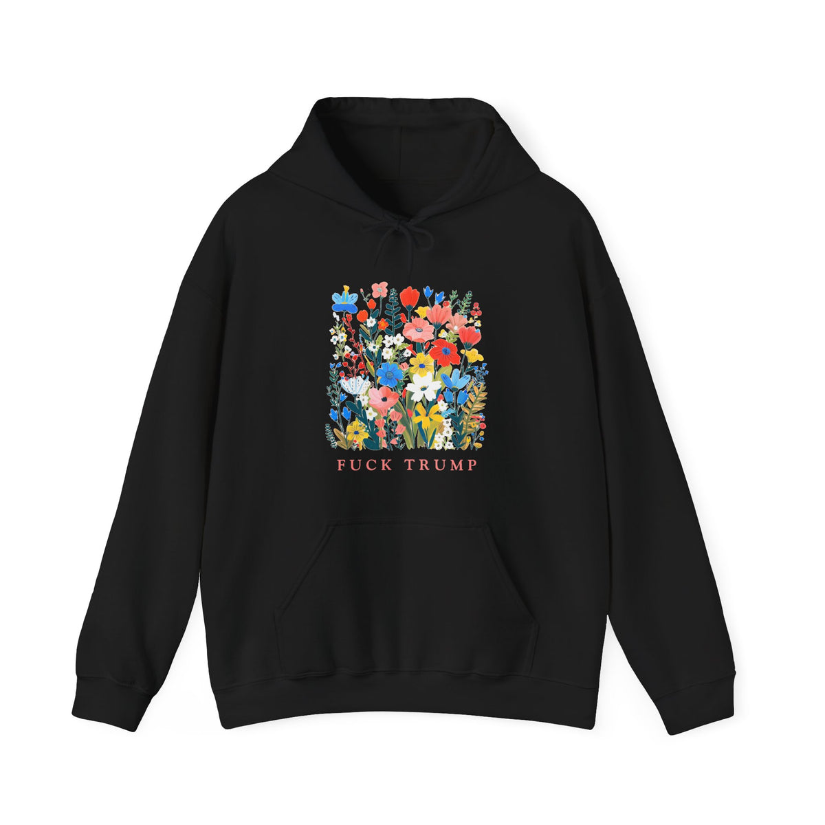 Fuck Trump Floral Hoodie