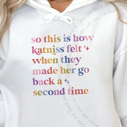 So This Is How Katniss Felt When They Made Her Go Back a Second Time Care & Resist Gildan hoodie in White