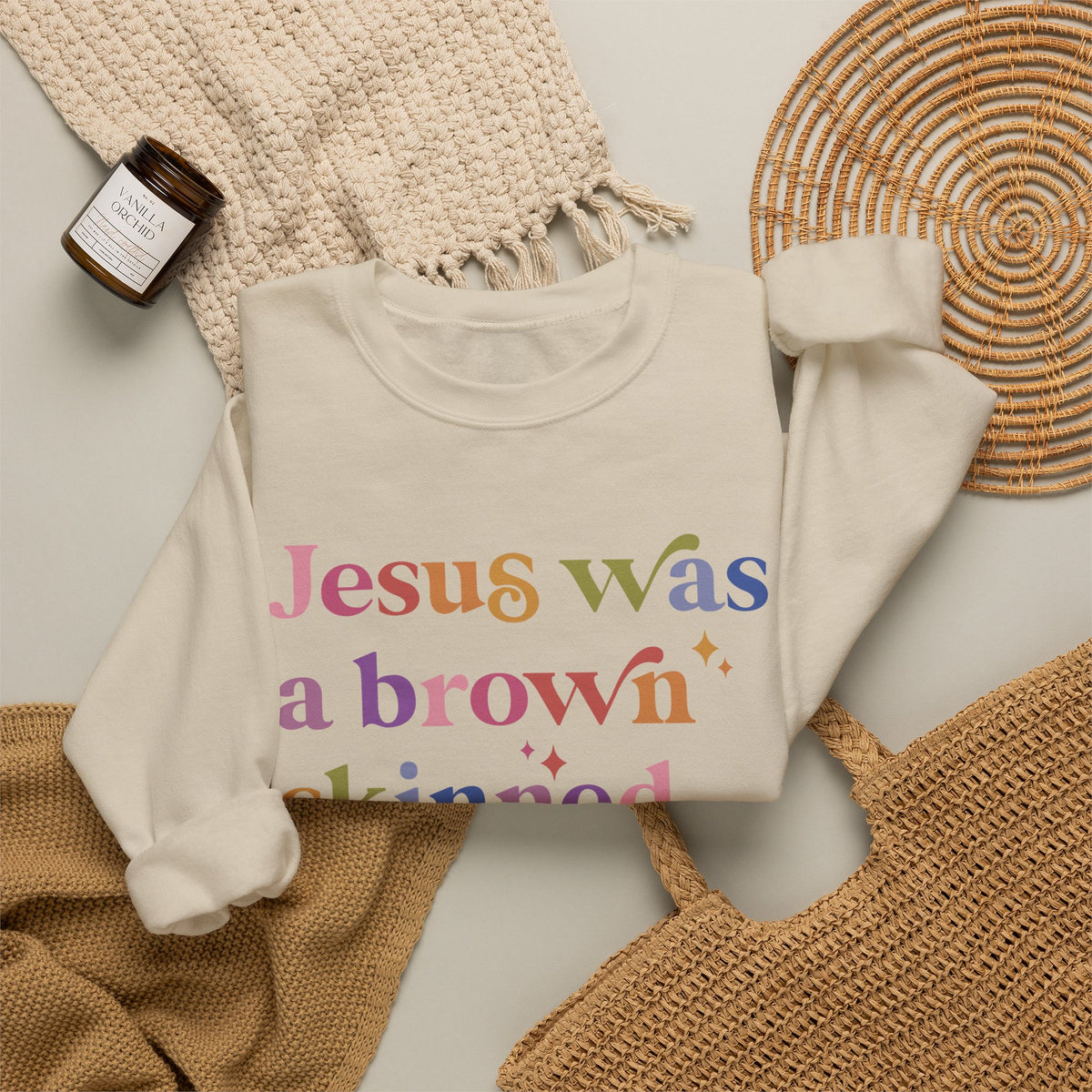 Jesus Was a Brown Skinned Refugee Sweatshirt