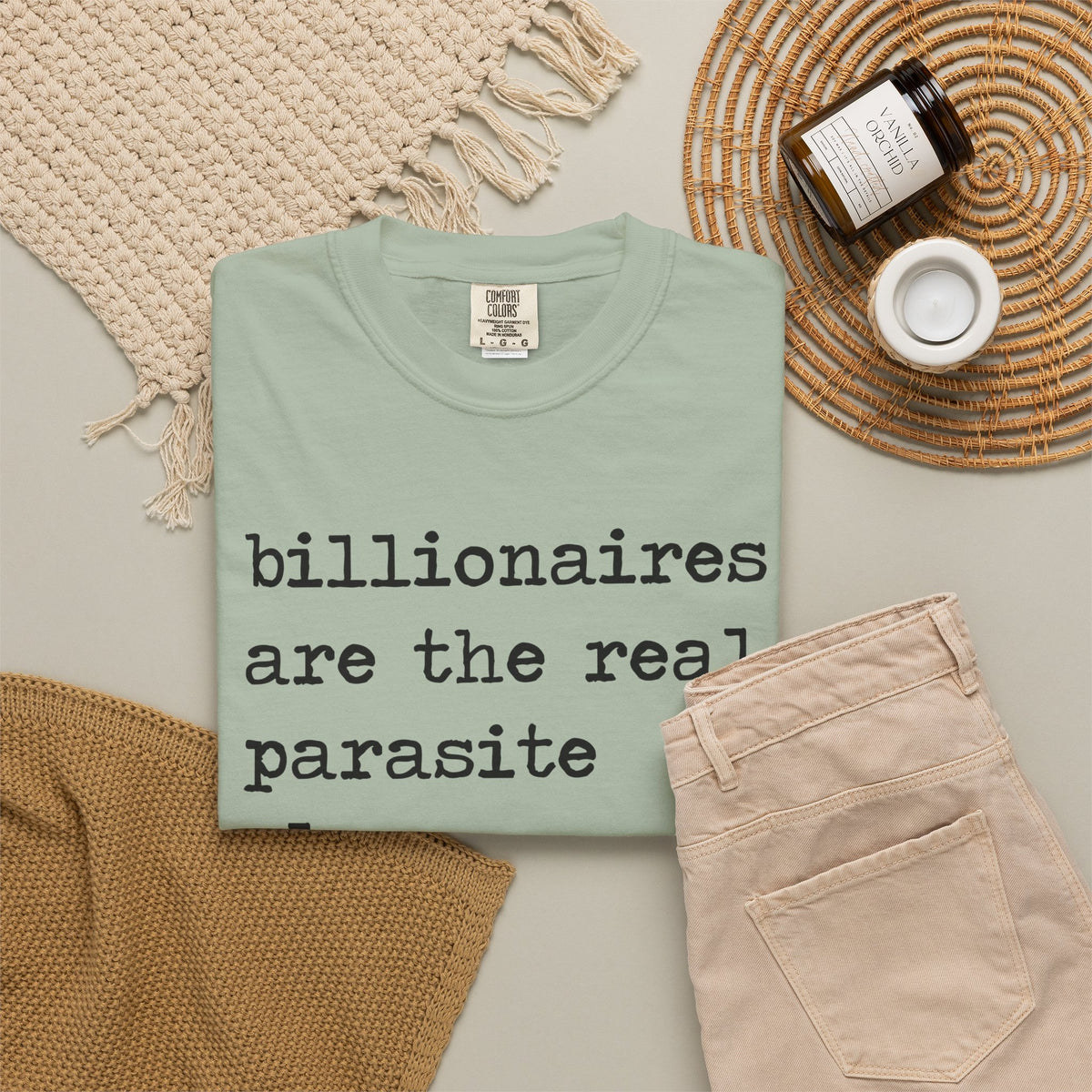 Billionaires Are the Real Parasite Class Comfort Colors Unisex T-Shirt