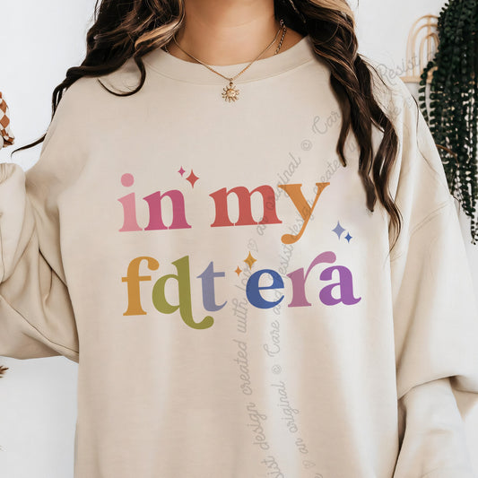 In My FDT Era Care & Resist Gildan crewneck sweatshirt in Sand