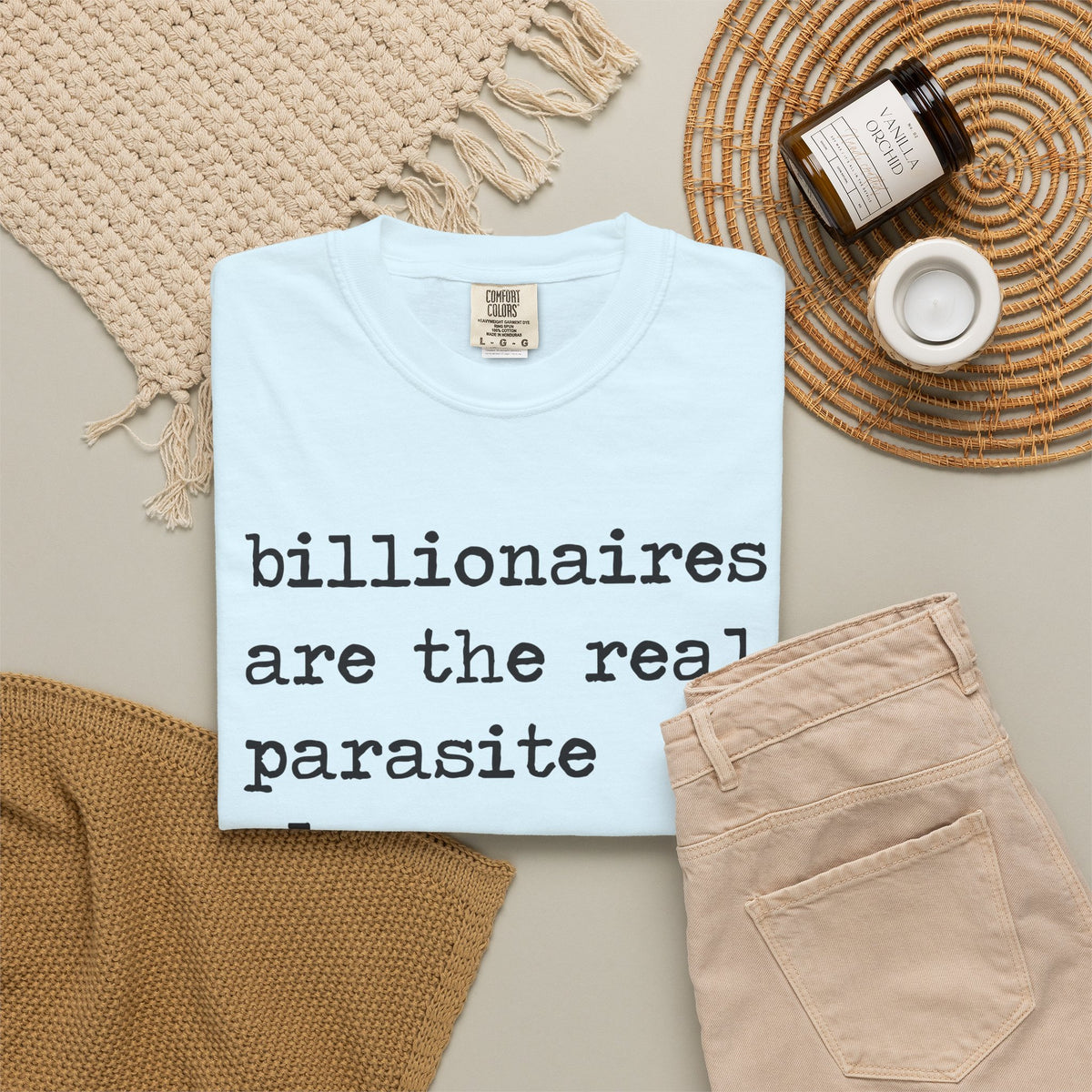 Billionaires Are the Real Parasite Class Comfort Colors Unisex T-Shirt