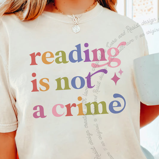 Reading is not a Crime Care & Resist progressive t-shirt in Ivory