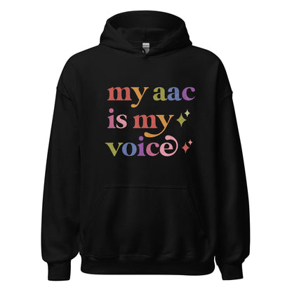 My Aac is My Voice Care & Resist Gildan hoodie in Black