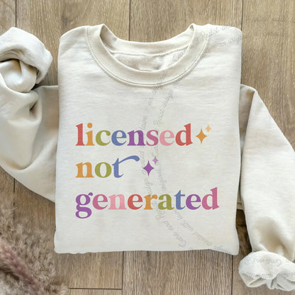 Licensed not Generated Care & Resist Gildan crewneck sweatshirt in Sand
