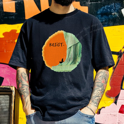 Resist Care & Resist progressive t-shirt in Black