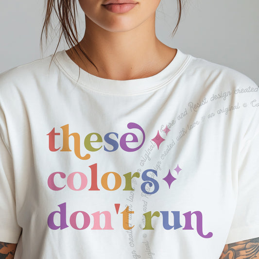These Colors Don't Run Care & Resist progressive t-shirt in White