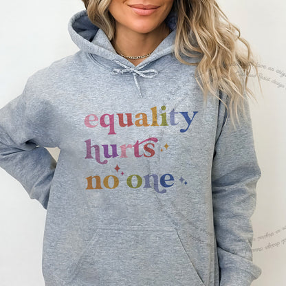 Equality Hurts No One Care & Resist Gildan hoodie in Sport Grey