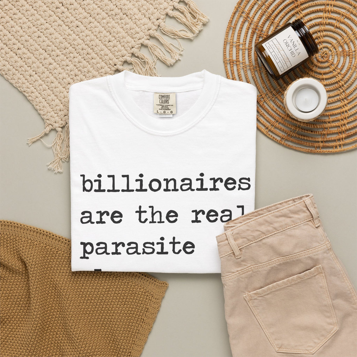 Billionaires Are the Real Parasite Class Comfort Colors Unisex T-Shirt