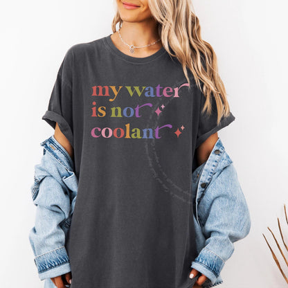 My Water is not Coolant Care & Resist rainbow Comfort Colors tee, Graphite