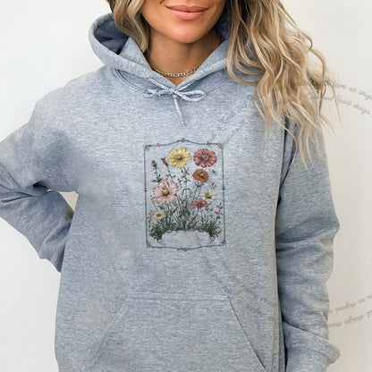 Elect a Clown Expect a Circus Floral Care & Resist Gildan hoodie in Sport Grey