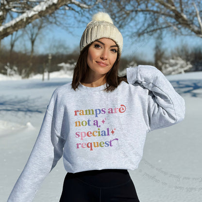 Ramps are not a Special Request Care & Resist Gildan crewneck sweatshirt in Sport Grey