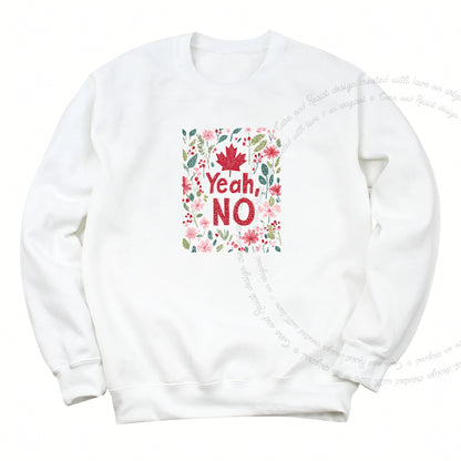 Yeah, No Care & Resist Gildan crewneck sweatshirt in White