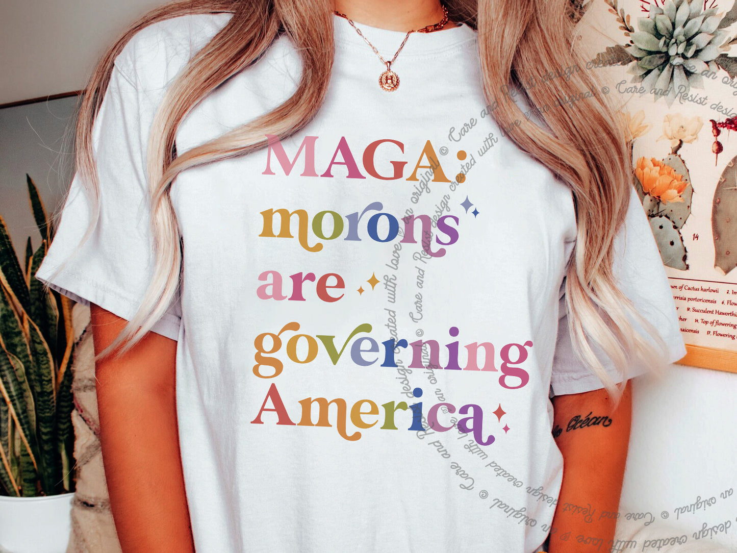 Maga make America great again anti-trump anti trump stupid shirt tshirt tee t apparel clothes top merch clothing anti-maga idiot morons governing not embarrassing protest resist liberal funny you’re your in a cult cultist christian nationalist 47 beware false prophets red hat traitors are we yet trumpism republican conservative anti-republican hater crime deplorable garbage comfort colors 