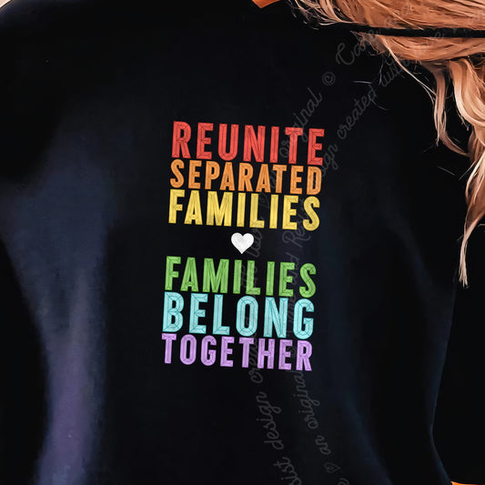 Reunite Separated Families, Families Belong Together Care & Resist Gildan hoodie in Black