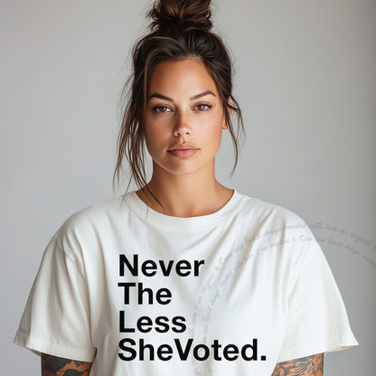 Nevertheless She Voted Care & Resist progressive t-shirt in White