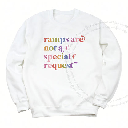 Ramps are not a Special Request Care & Resist Gildan crewneck sweatshirt in White