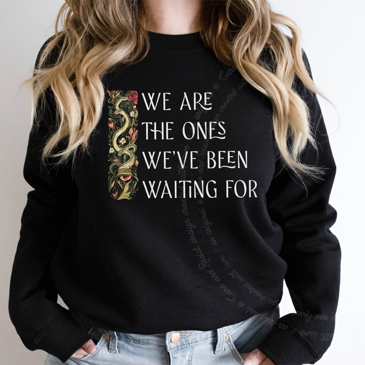 We Are the Ones We've Been Waiting For Care & Resist Gildan crewneck sweatshirt in Black