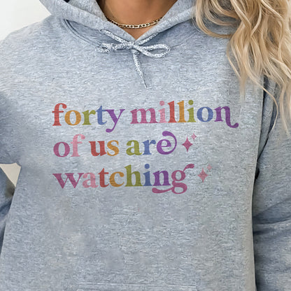Forty Million of Us are Watching Care & Resist Gildan hoodie in Sport Grey