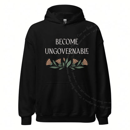 Become Ungovernable Care & Resist Gildan hoodie in Black