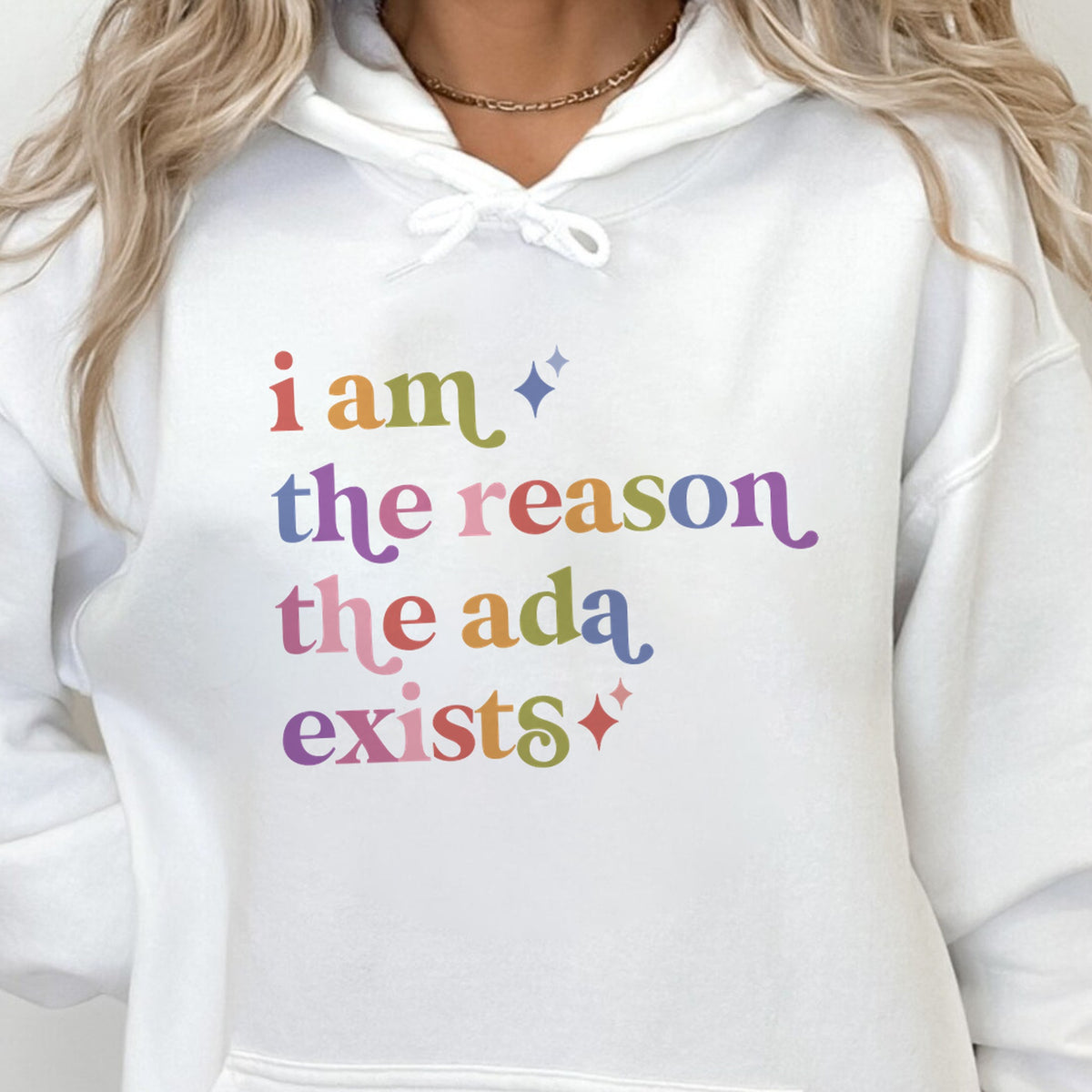 I Am the Reason the Ada Exists Care & Resist Gildan hoodie in White