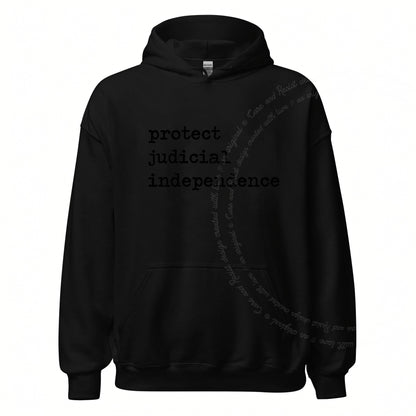 Protect Judicial Independence Care & Resist Gildan hoodie in Black