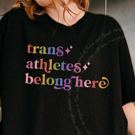 Trans Athletes Belong Here Comfort Colors Unisex T-Shirt