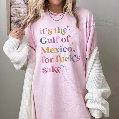 It's the Gulf of Mexico for Fuck's Sake Care & Resist progressive t-shirt in Blossom