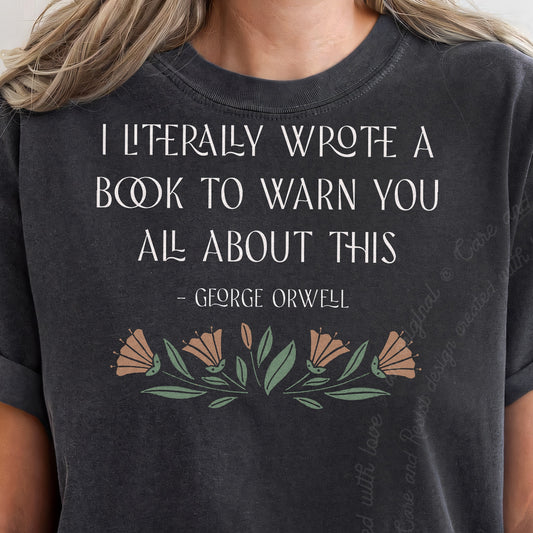 I Literally Wrote a Book to Warn You All About This Care & Resist progressive t-shirt in Graphite