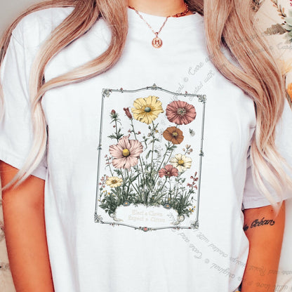 Elect a Clown Expect a Circus Floral Care & Resist progressive t-shirt in White