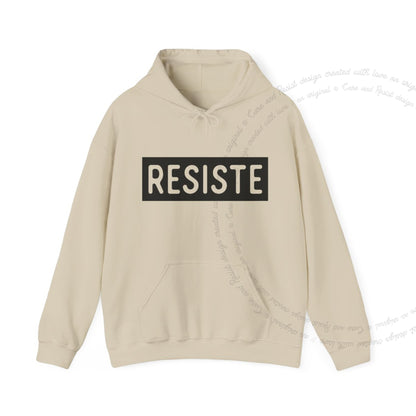 Resiste Care & Resist Gildan hoodie in Sand