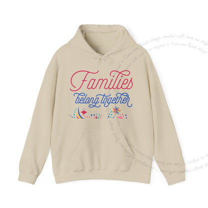 Families Belong Together Care & Resist Gildan hoodie in Sand