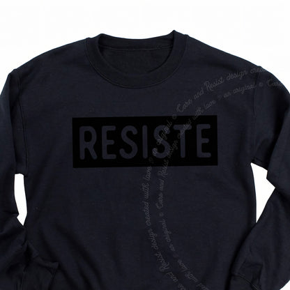 Resiste Care & Resist Gildan crewneck sweatshirt in Black