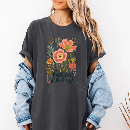 Foxtrot Delta Tango Care & Resist progressive t-shirt in Graphite
