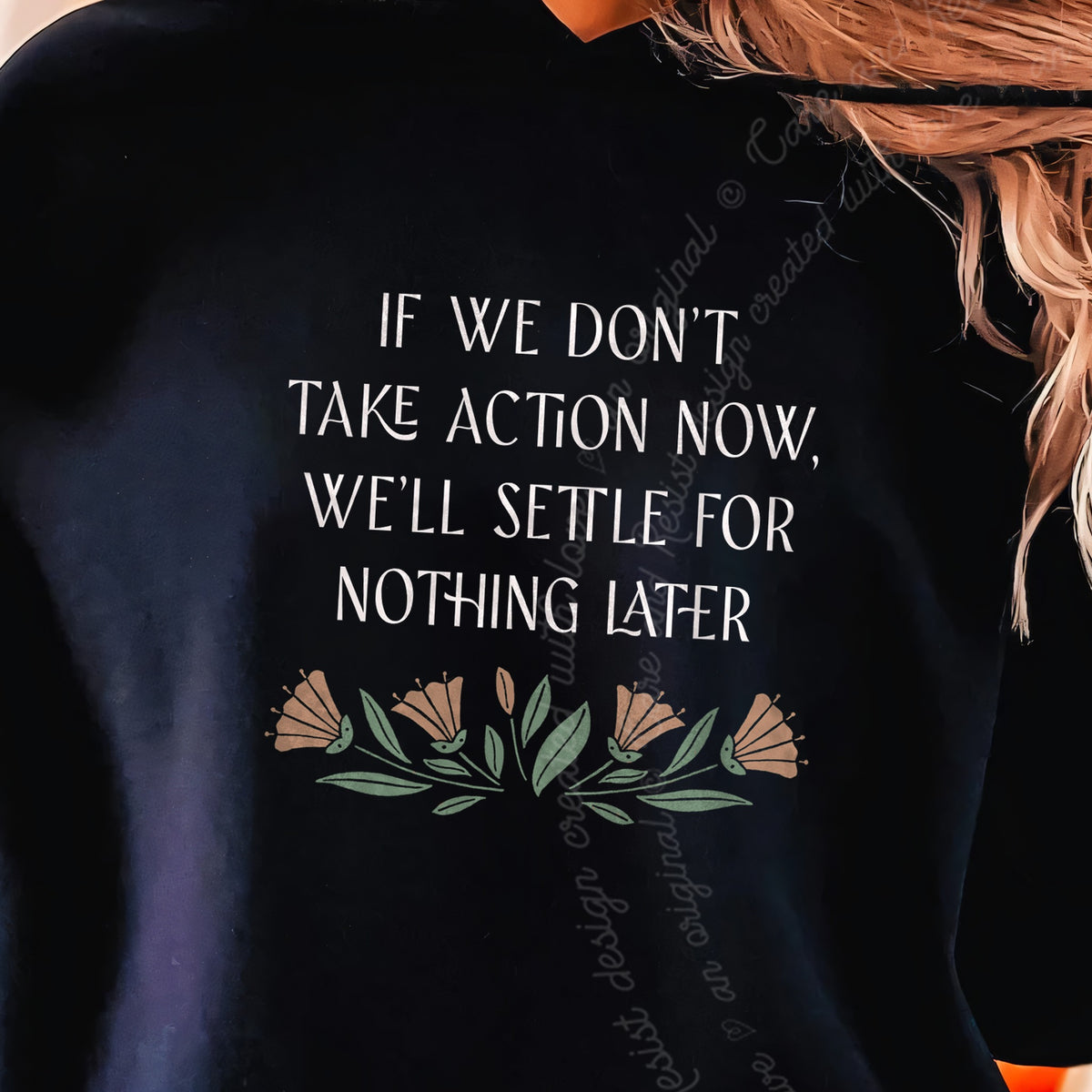 If We Don't Take Action Now We'll Settle for Nothing Later Care & Resist Gildan hoodie in Black