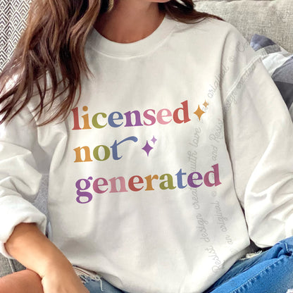 Licensed not Generated Care & Resist Gildan crewneck sweatshirt in White