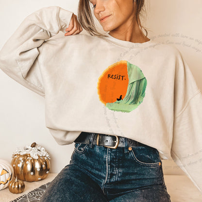 Resist Care & Resist Gildan crewneck sweatshirt in Sand