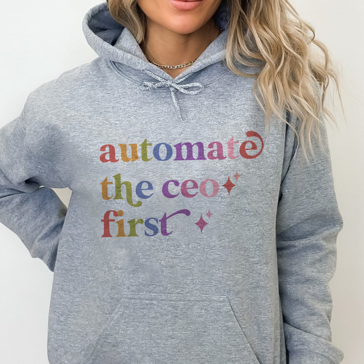 Automate the Ceo First Care & Resist Gildan hoodie in Sport Grey