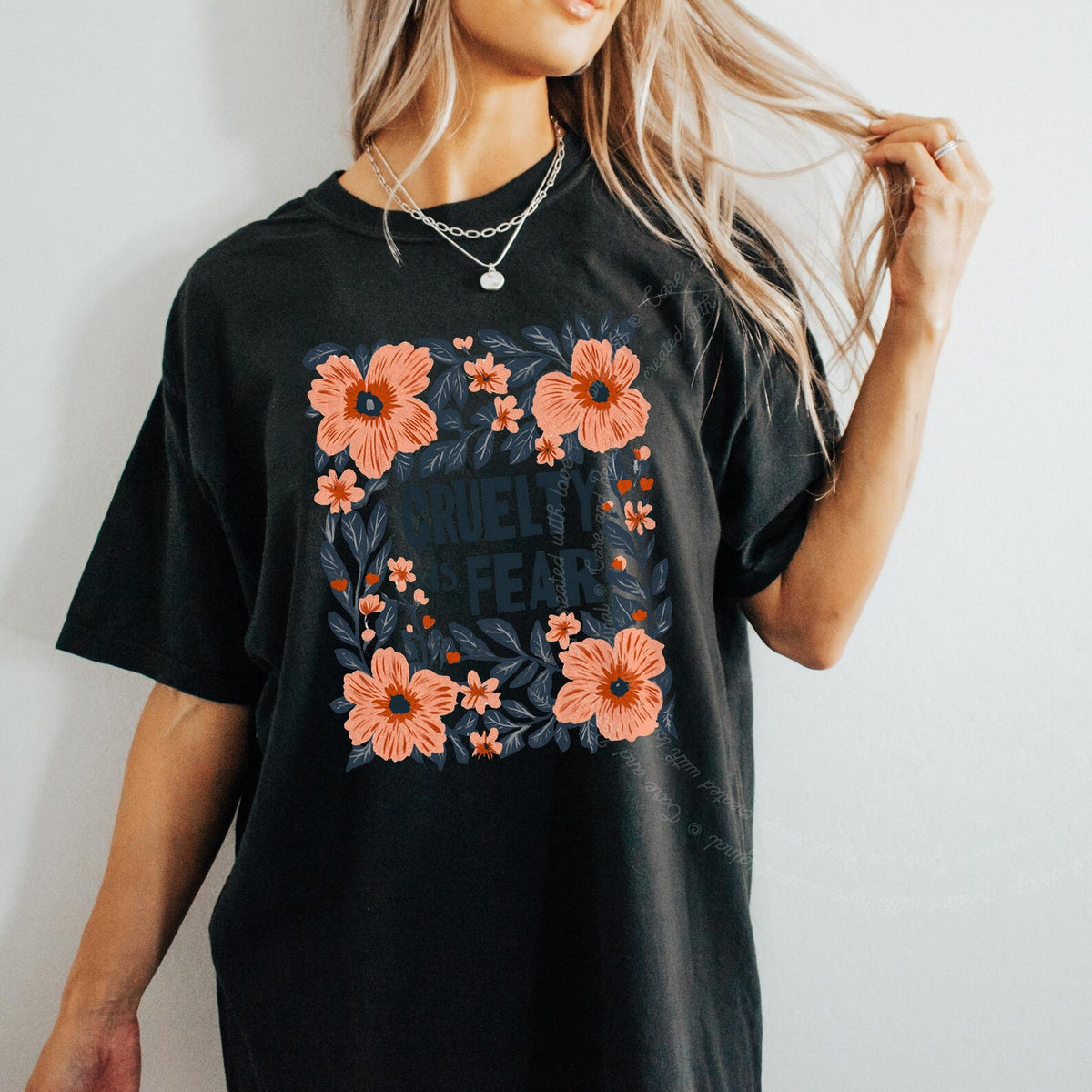Cruelty Is Fear Care & Resist progressive t-shirt in Black