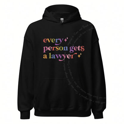 Every Person Gets a Lawyer Care & Resist Gildan hoodie in Black