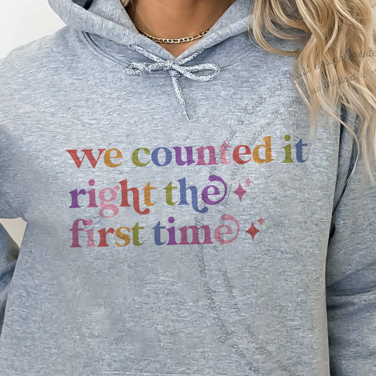 We Counted It Right the First Time Care & Resist Gildan hoodie in Sport Grey