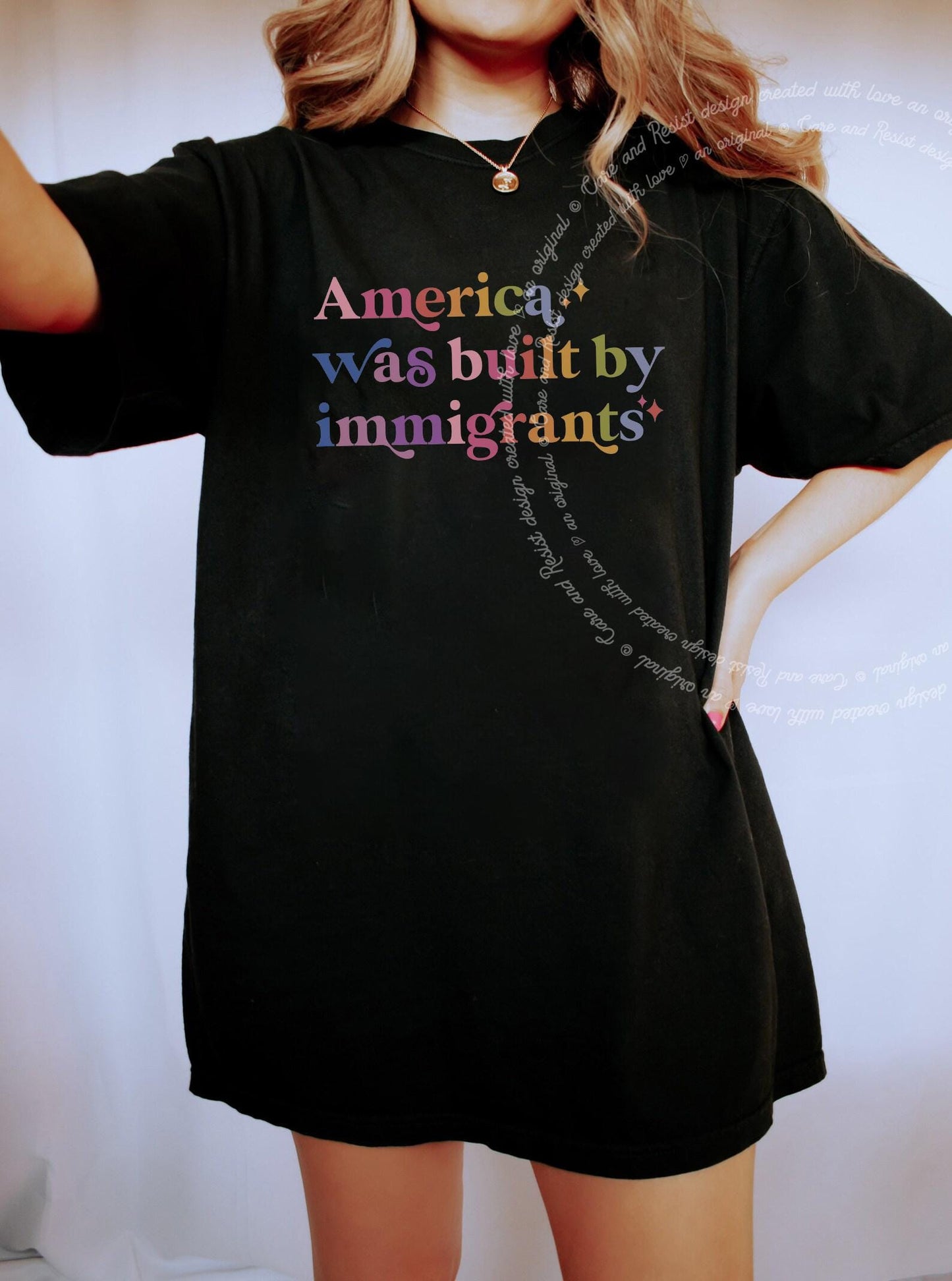 America Was Built By Immigrants Comfort Colors T-Shirt