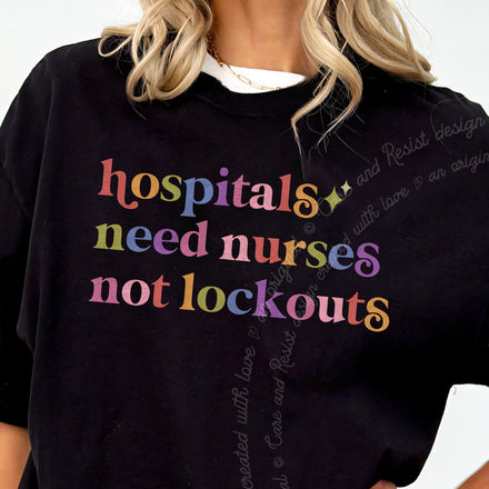 Hospitals Need Nurses not Lockouts Comfort Colors Unisex T-Shirt