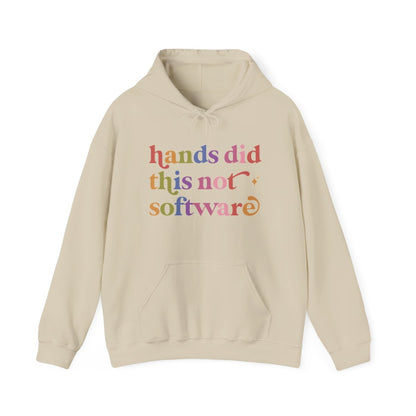 Hands Did This not Software Care & Resist Gildan hoodie in Sand