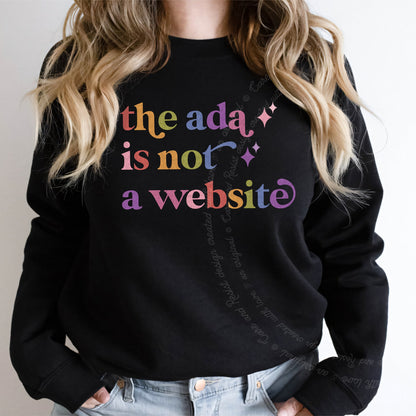 The Ada is not a Website Care & Resist Gildan crewneck sweatshirt in Black